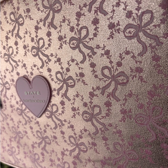 LoveShackFancy state laptop case / bag pink coquette bow print - Picture 8 of 9